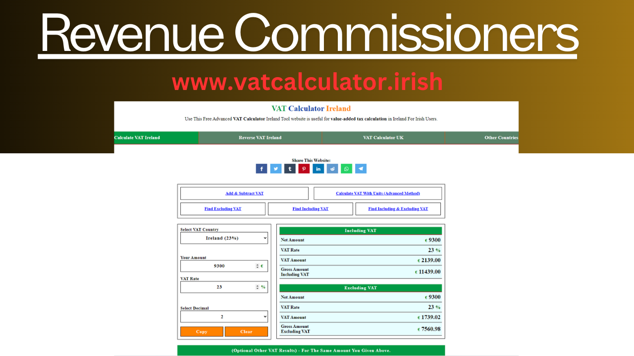 VAT Calculator Ireland